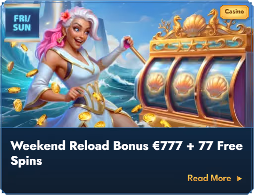 Casea Casino weekly reload package banner